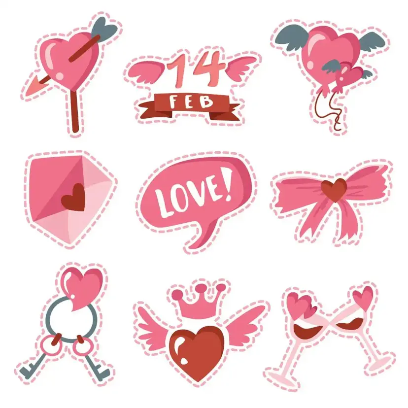 Valentines Love Stickers