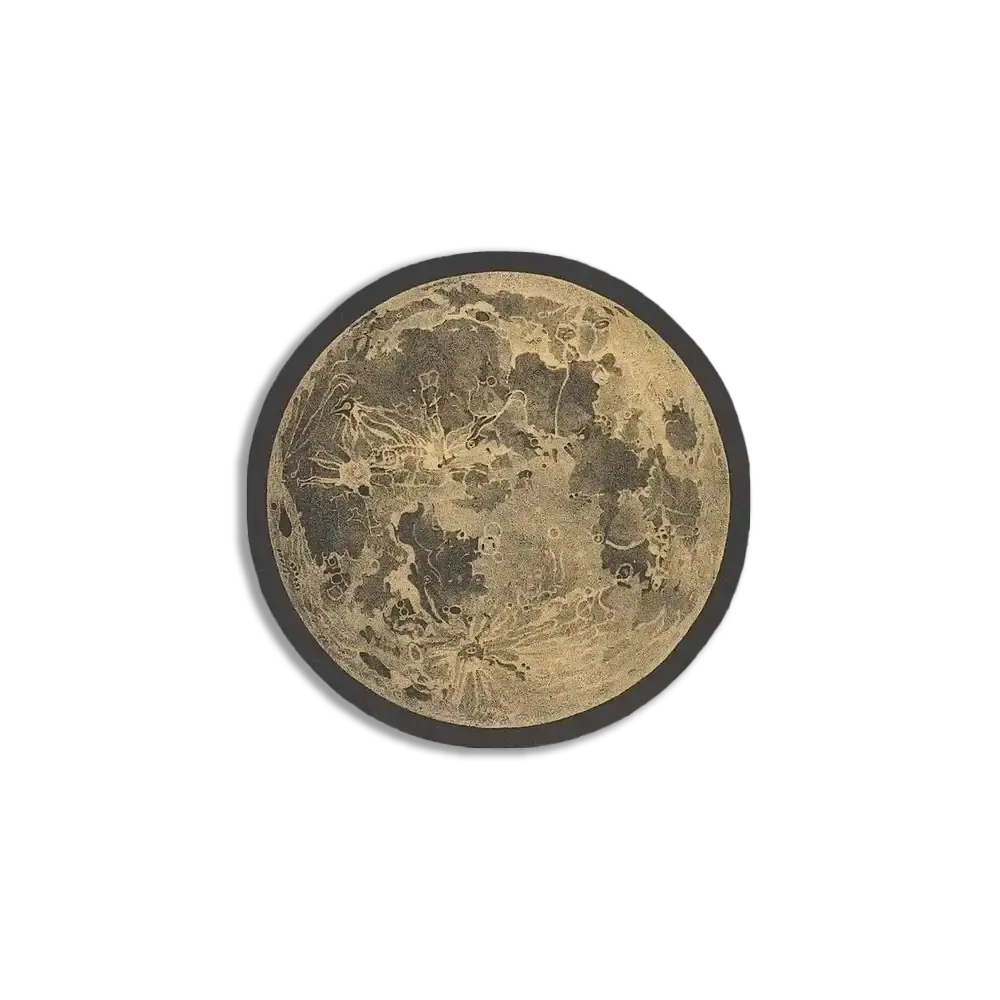 Vintage Moon Art Sticker