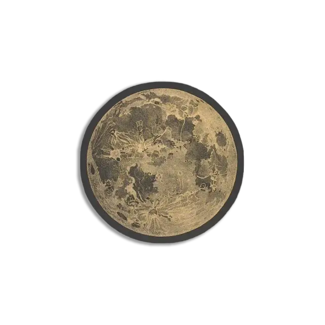 Vintage Moon Art Sticker
