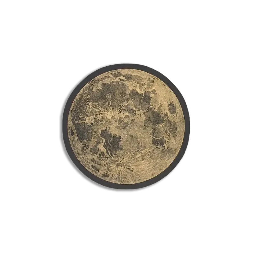 Vintage Moon Art Sticker