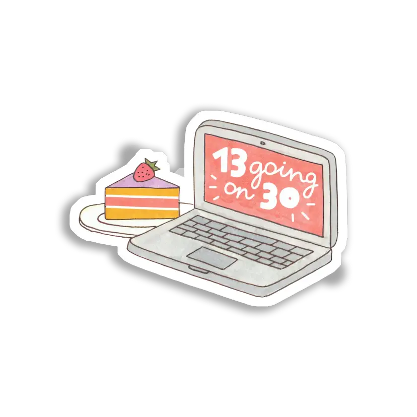 13 Going on 30 and Cake Sticker