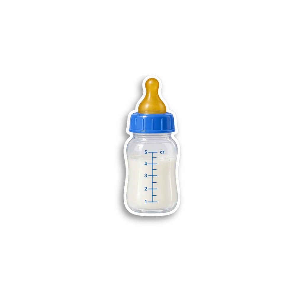 Blue Baby Bottle Sticker