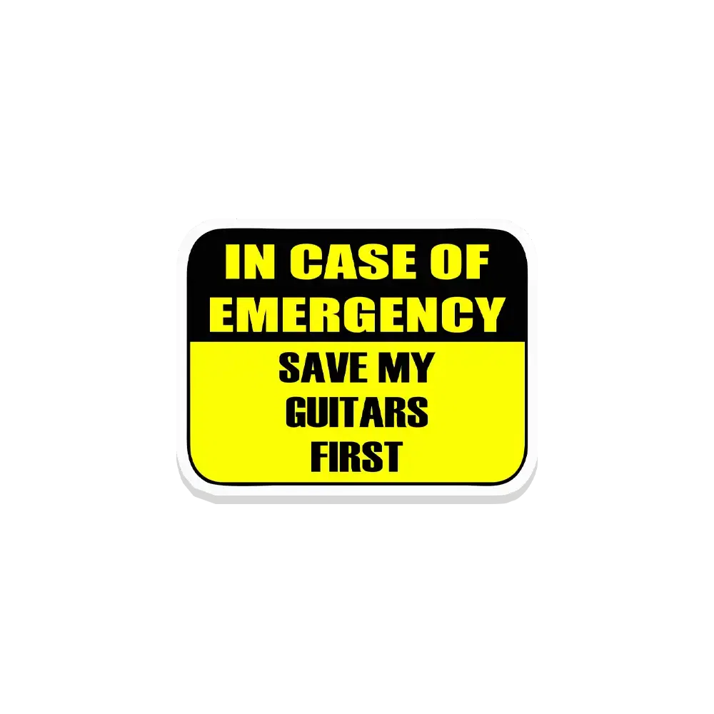 Save my guitars first Sticker