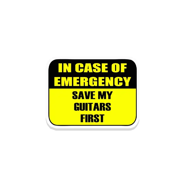 Save my guitars first Sticker