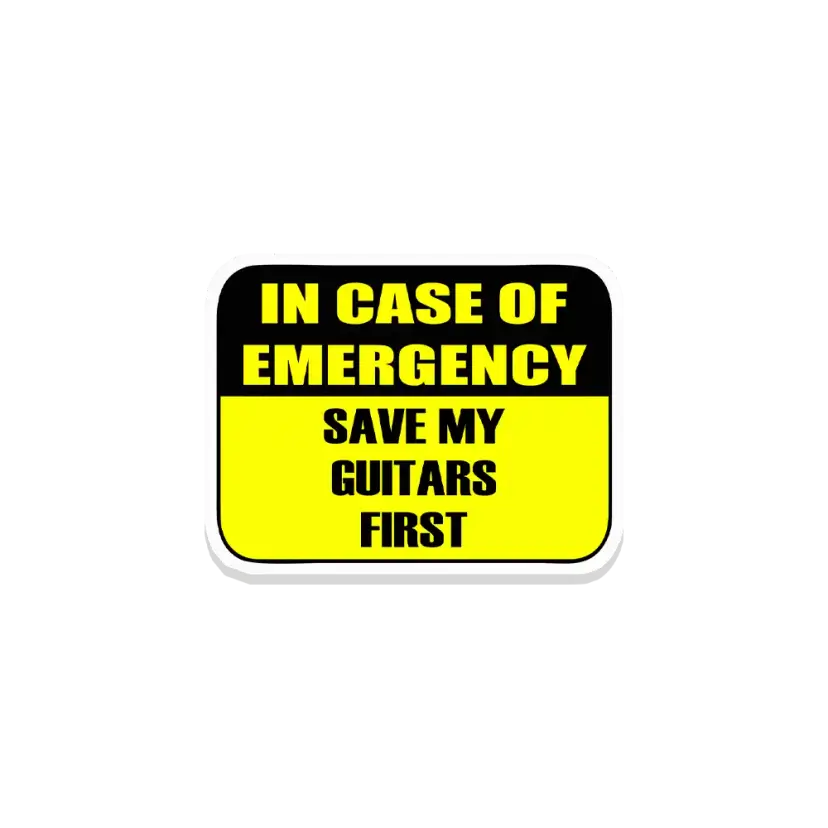 Save my guitars first Sticker
