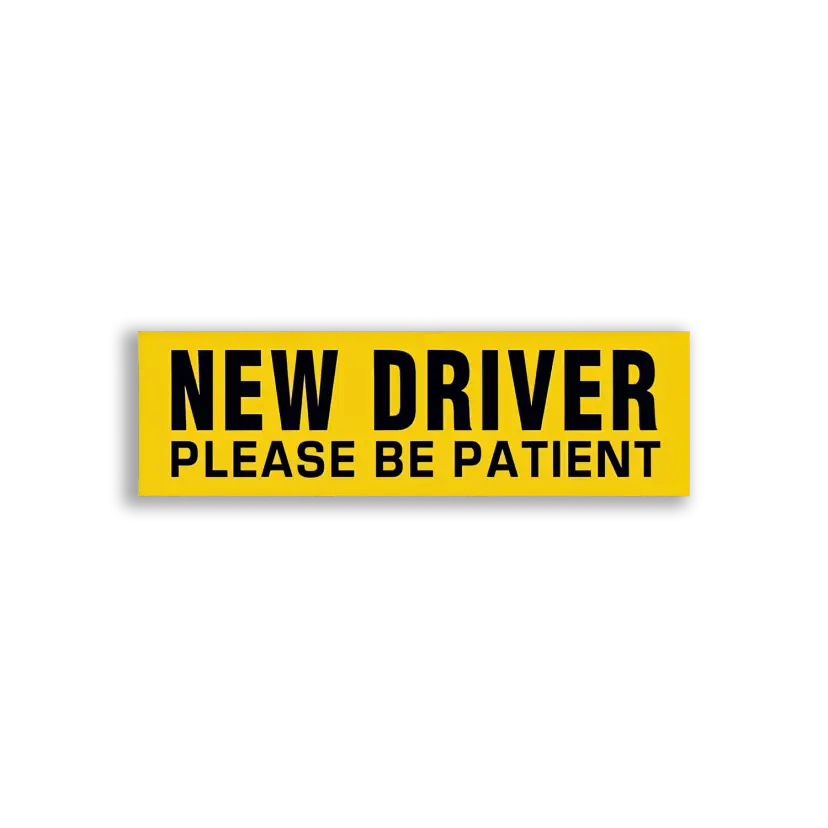 New Driver, Please Be Patient Car Sticker