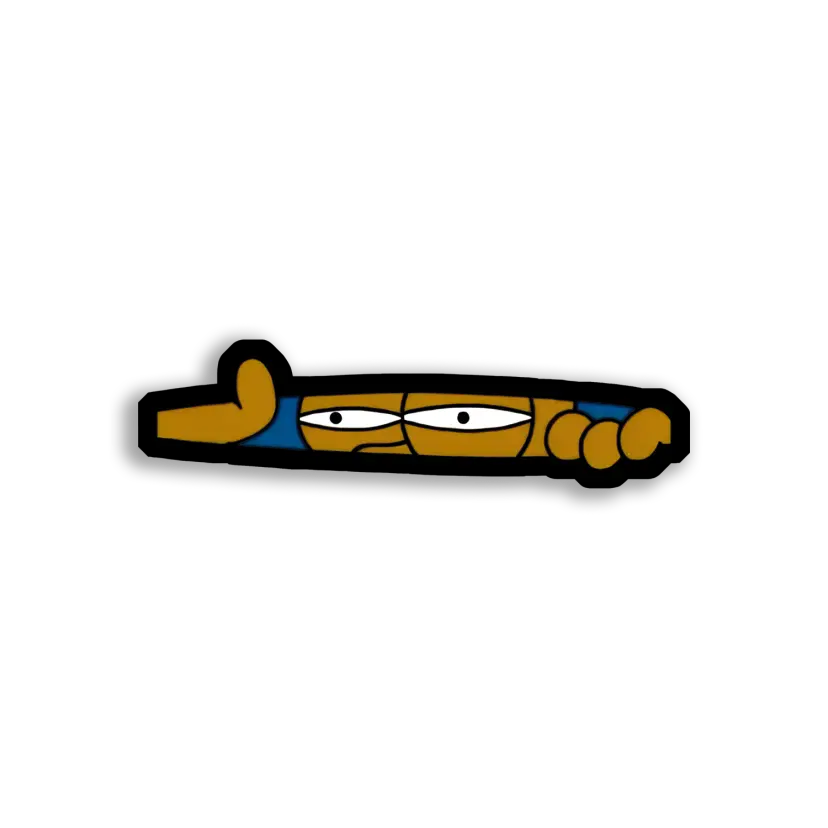 Peeking Cheese Looking Suspicious Sticker