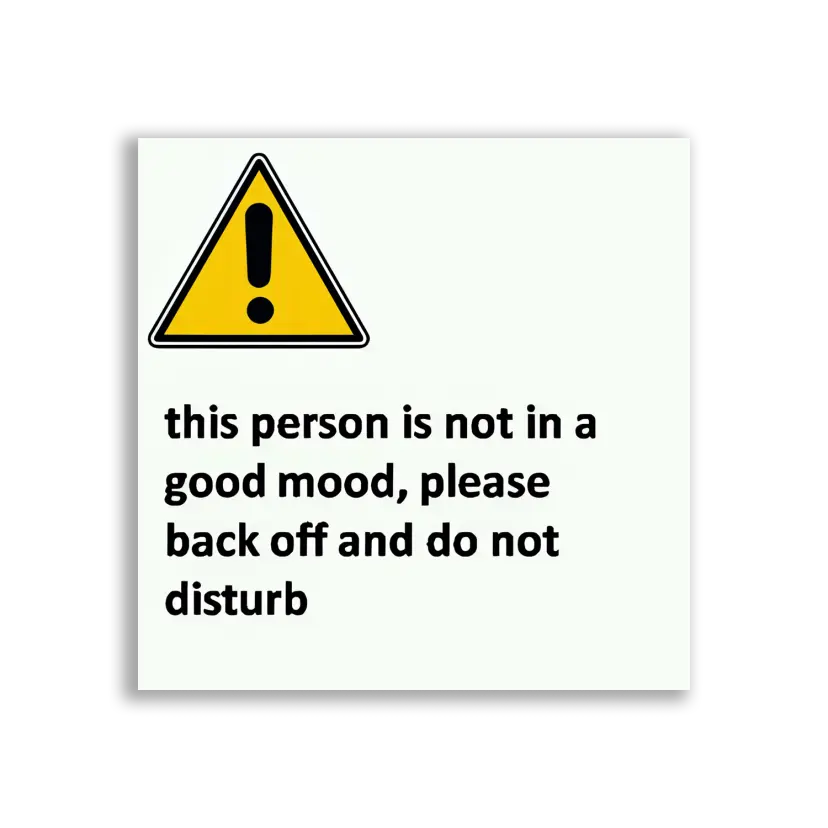 This Person Is Not in a Good Mood Sticker