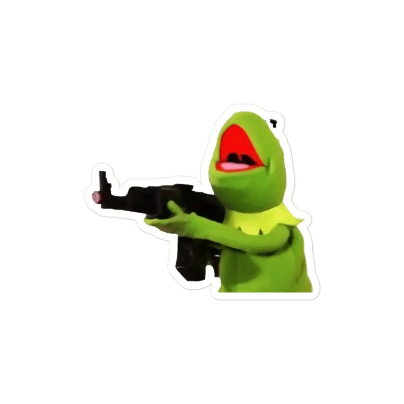 Kermit scream Sticker