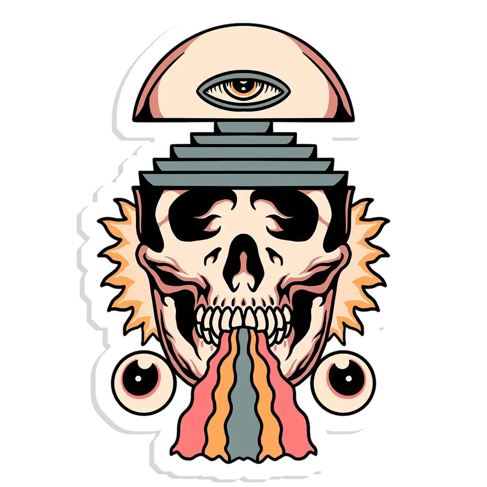 Trippy Time Sticker
