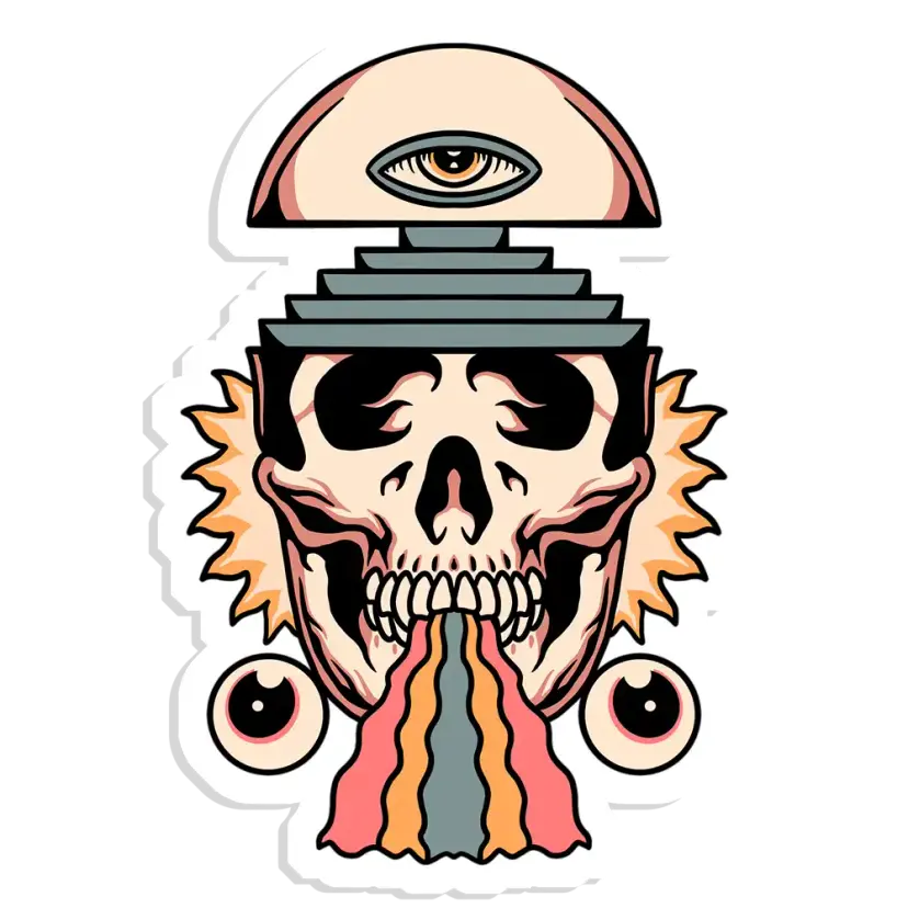 Trippy Time Sticker
