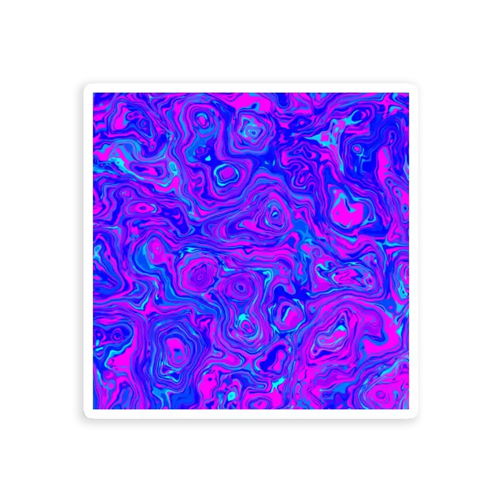 Sparkle Psychedelic Fluid Art Sticker