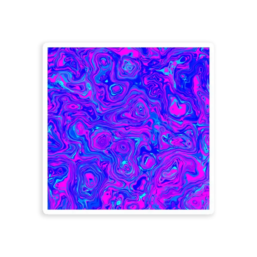 Sparkle Psychedelic Fluid Art Sticker