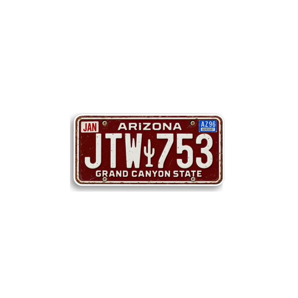 Arizona JTW753 Plate Sticker