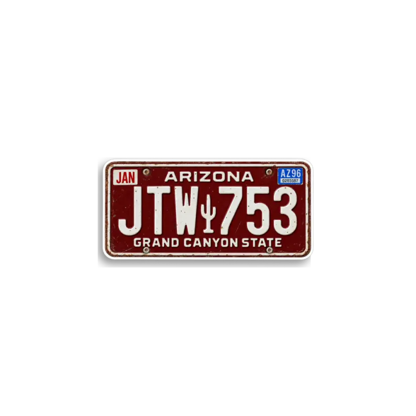 Arizona JTW753 Plate Sticker