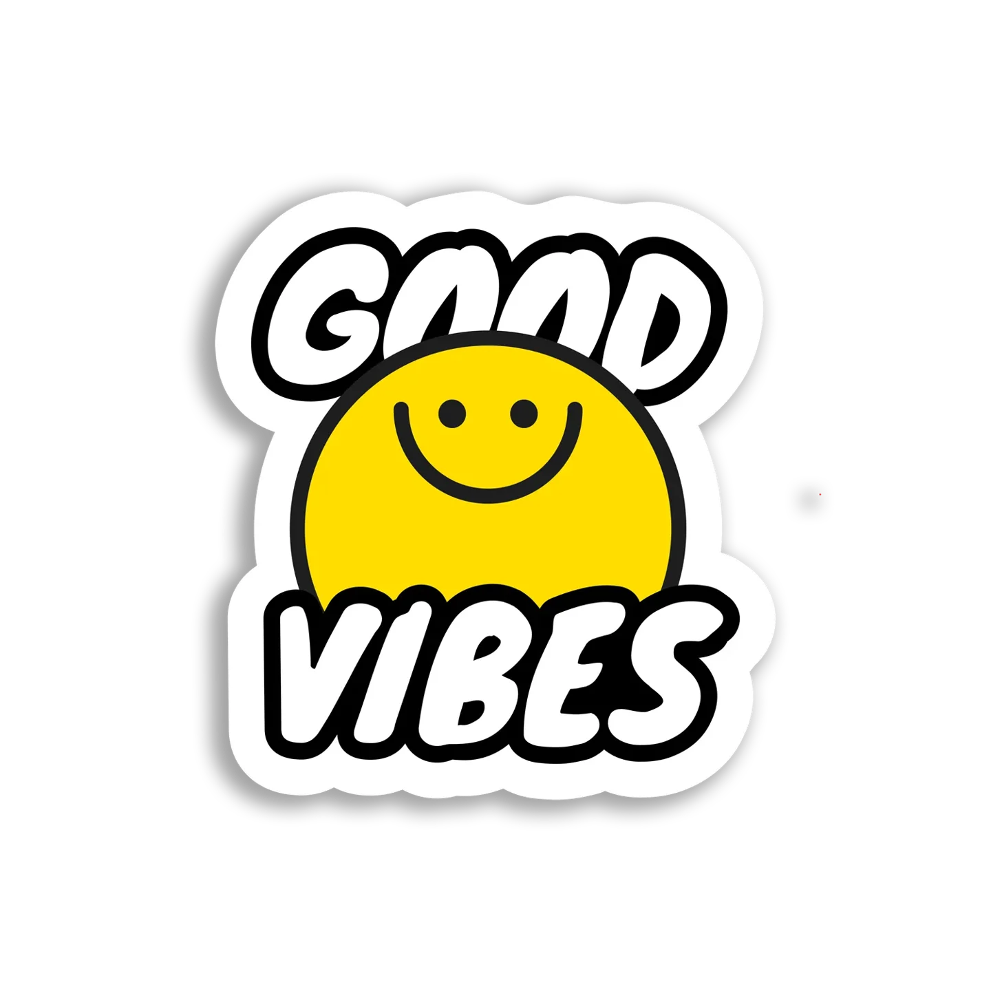Good Vibes Only Smiley Face Sticker