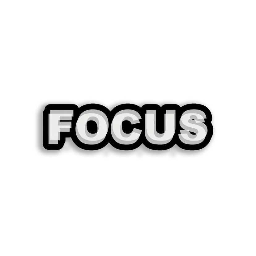 Focus Stay on Task Sticker