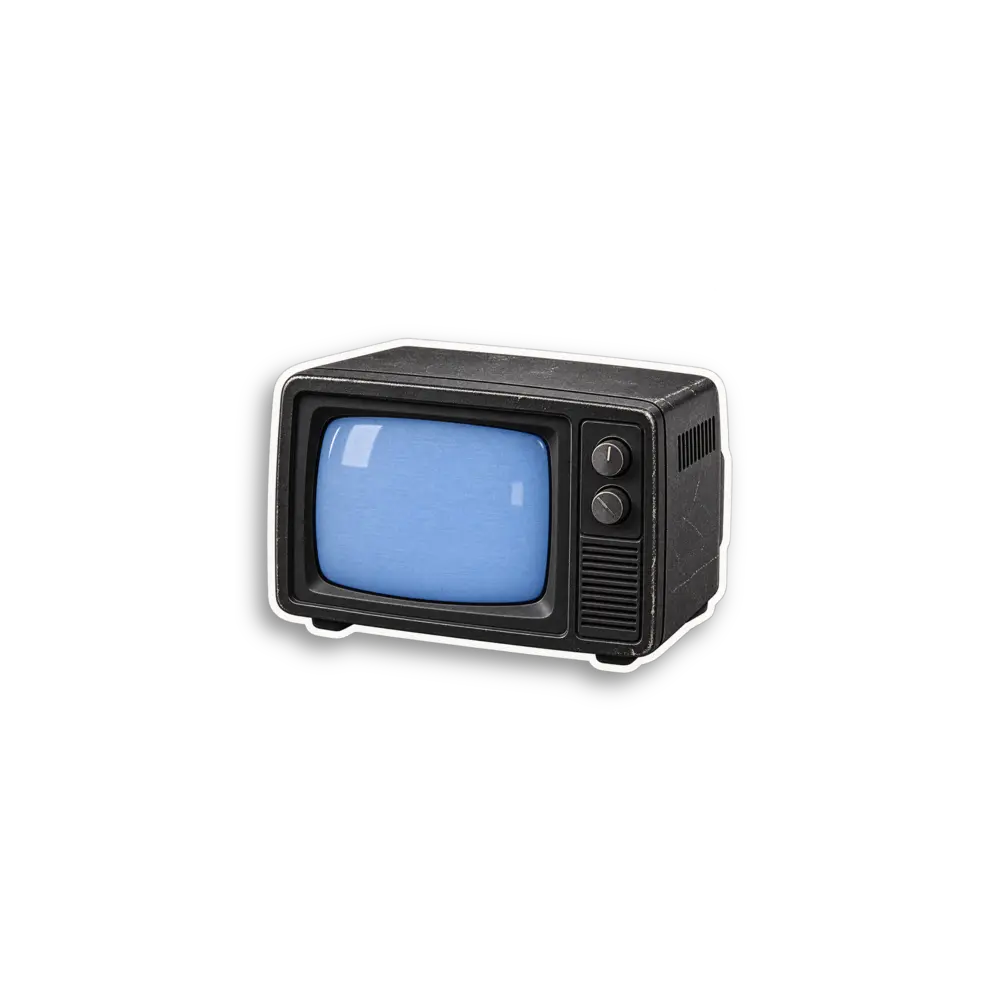 Retro Mini TV Sticker