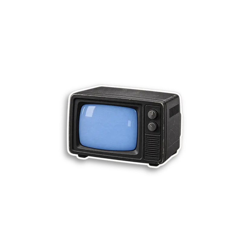 Retro Mini TV Sticker