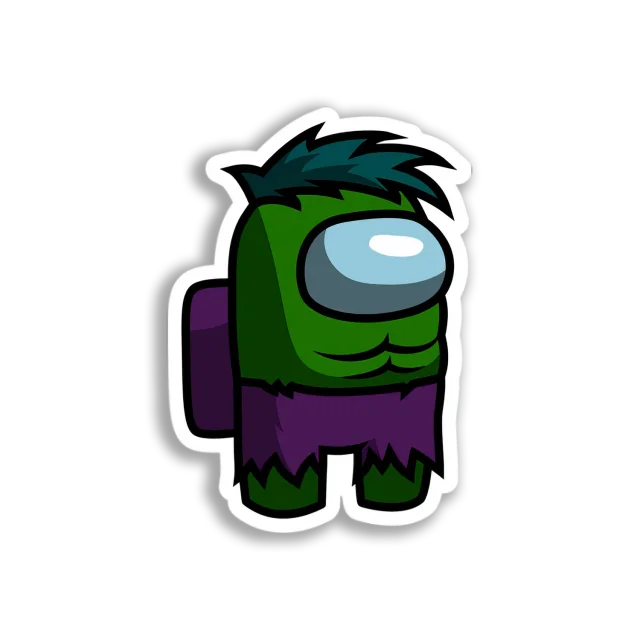 Hulk Among Us Crewmate Sticker