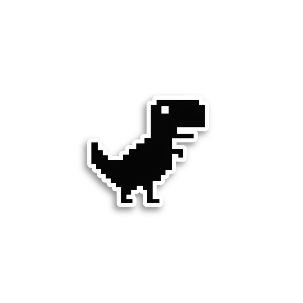 Pixel Dinosaur Sticker