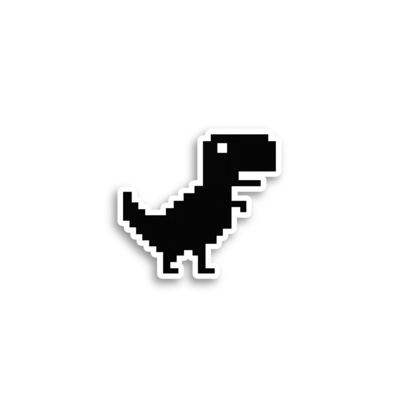 Pixel Dinosaur Sticker
