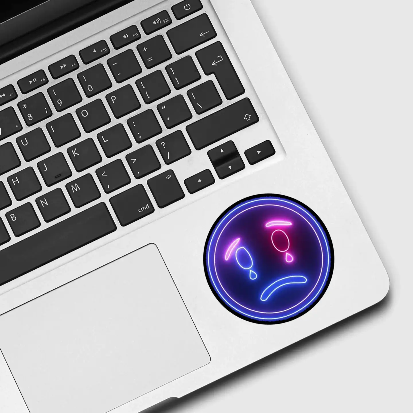 Neon Sad Emoji Sticker