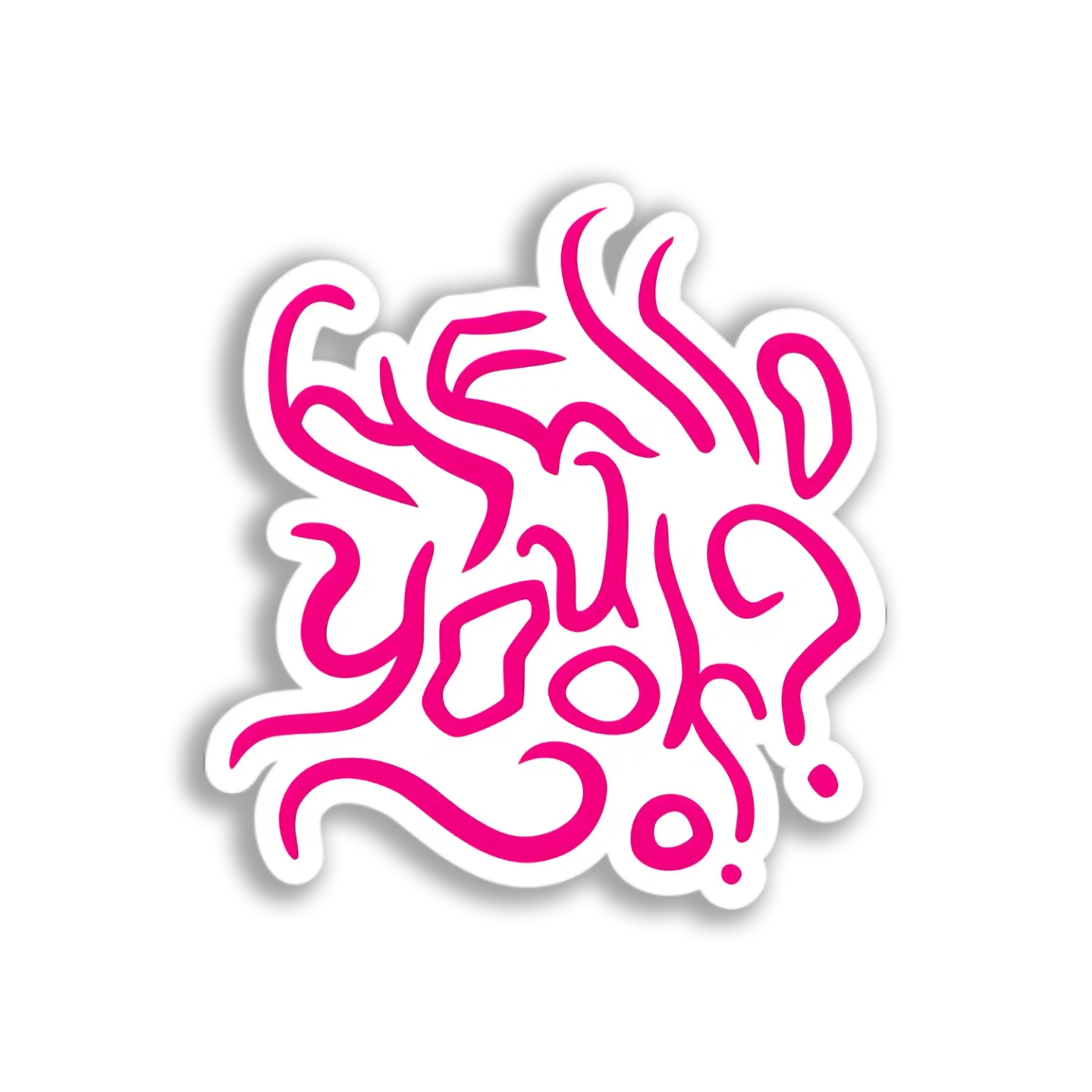 Pink Word Art Sticker