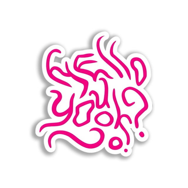 Pink Word Art Sticker