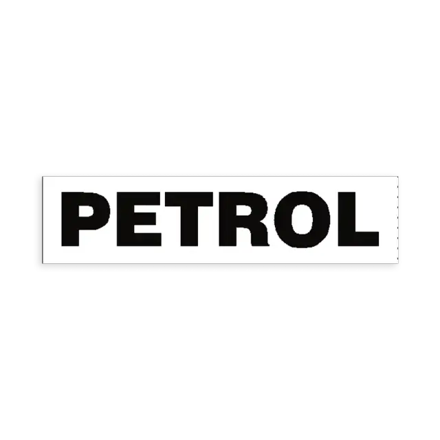 Petrol Fuel Sign Sticker White