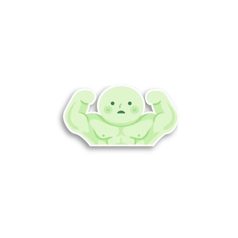 Muscle Flex Peeker Sticker