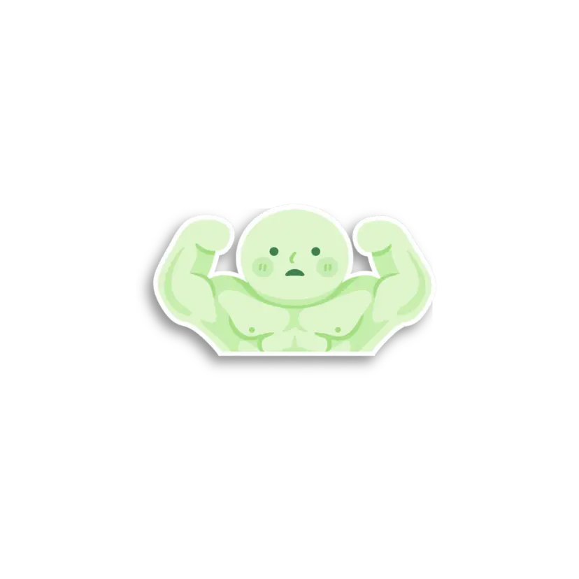 Muscle Flex Peeker Sticker