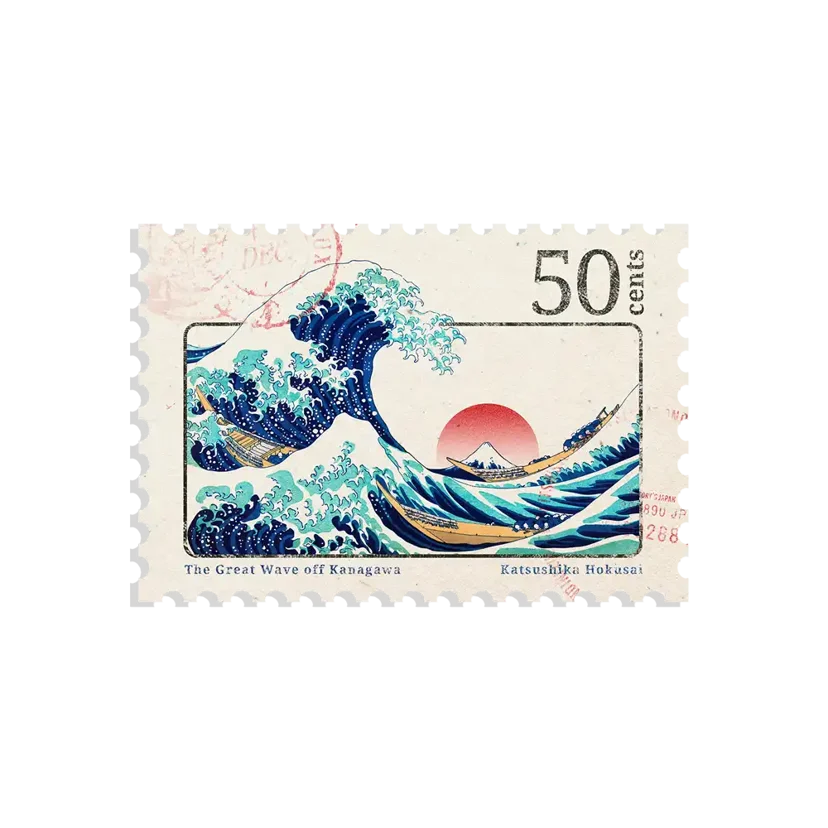 Japanese Wave Stamp Sticker