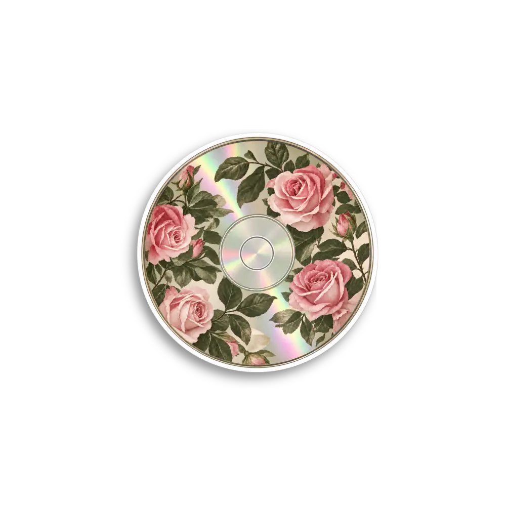 Floral CD Sticker