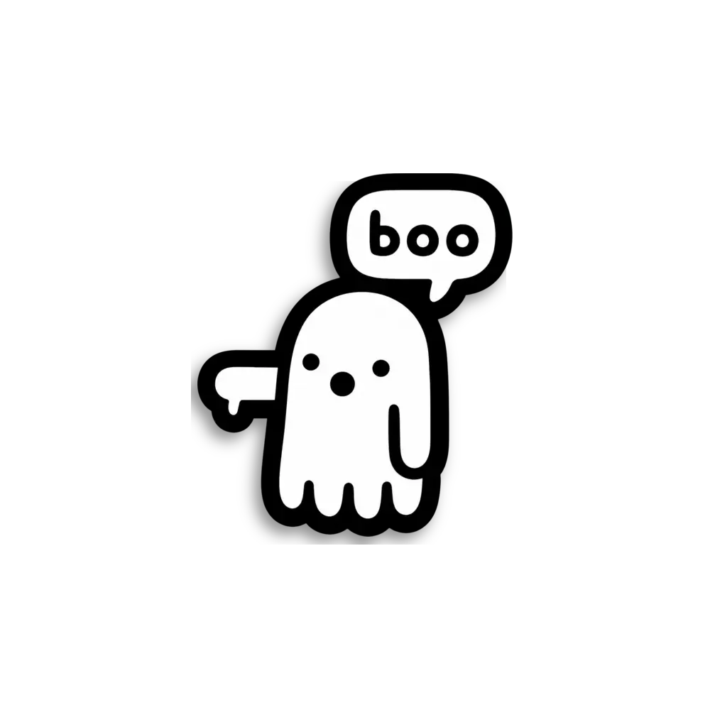 Boo Ghost Sticker