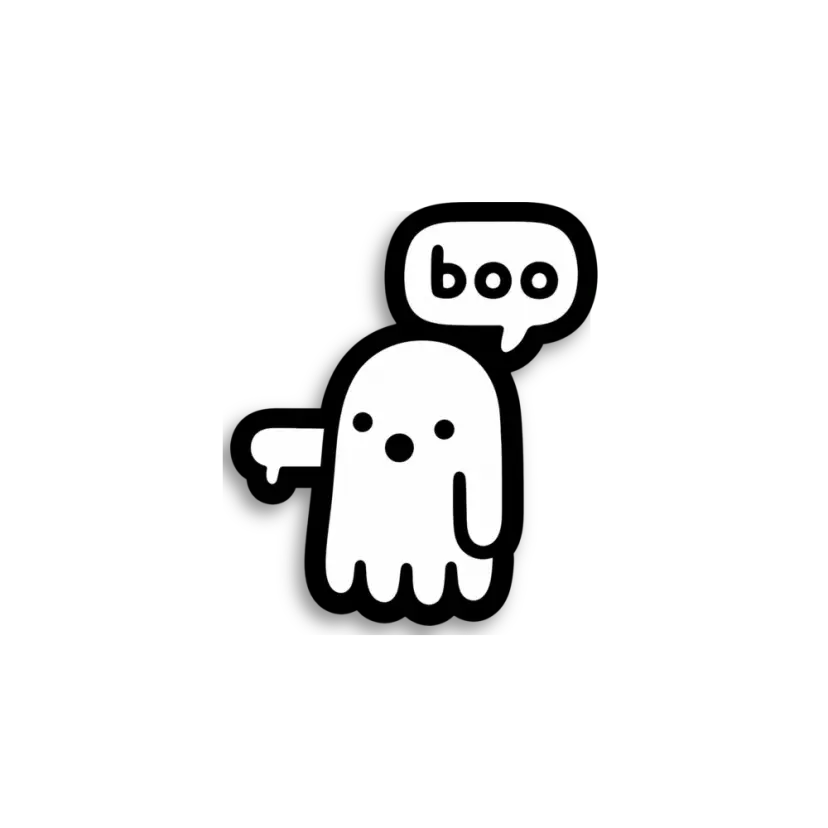 Boo Ghost Sticker