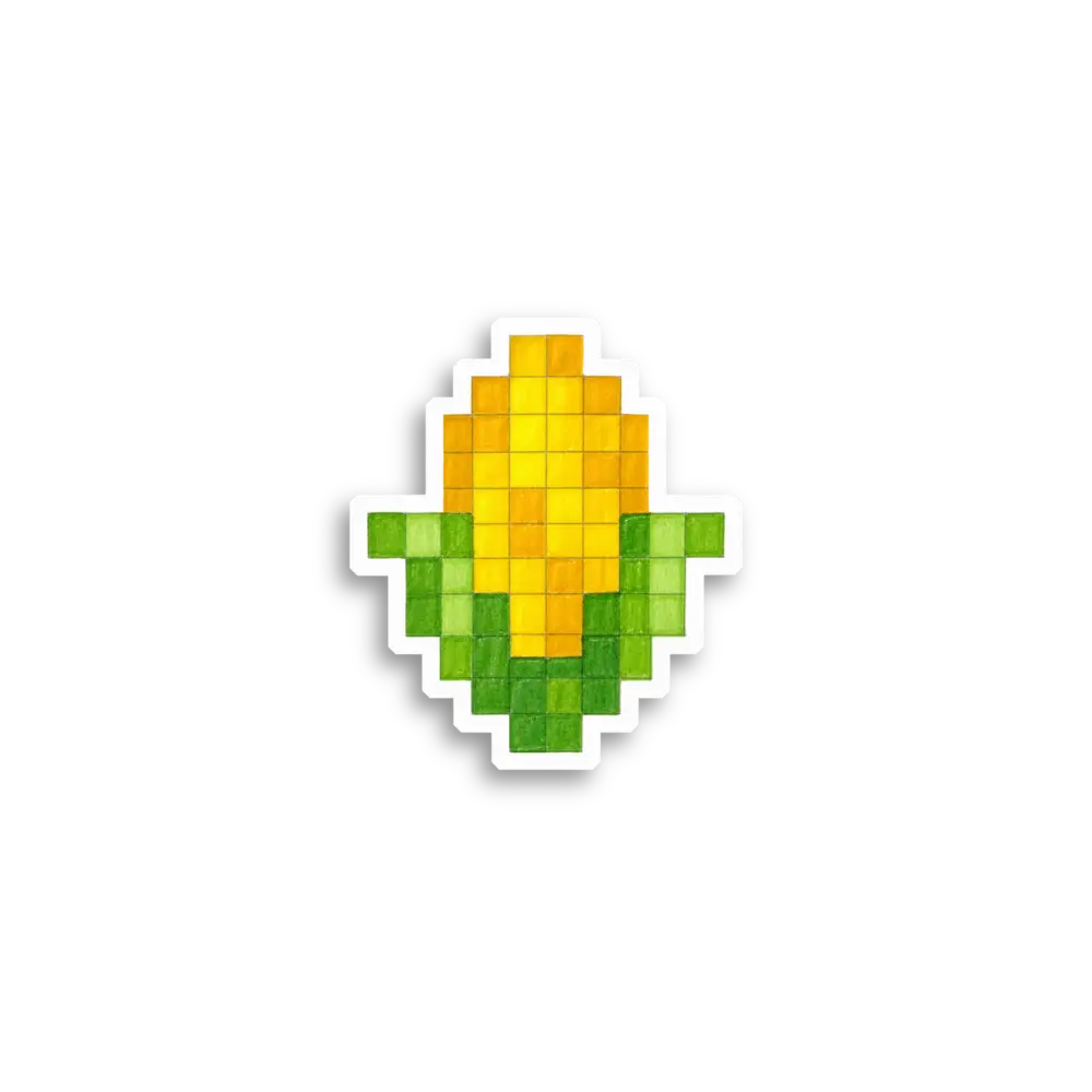 Pixel Corn Sticker