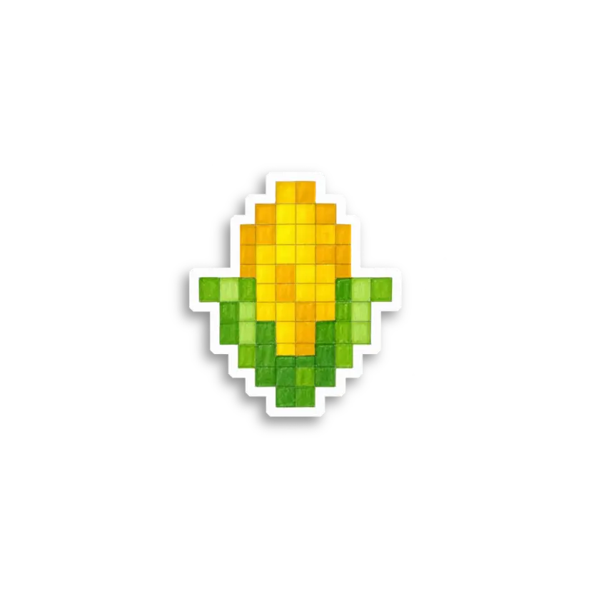 Pixel Corn Sticker