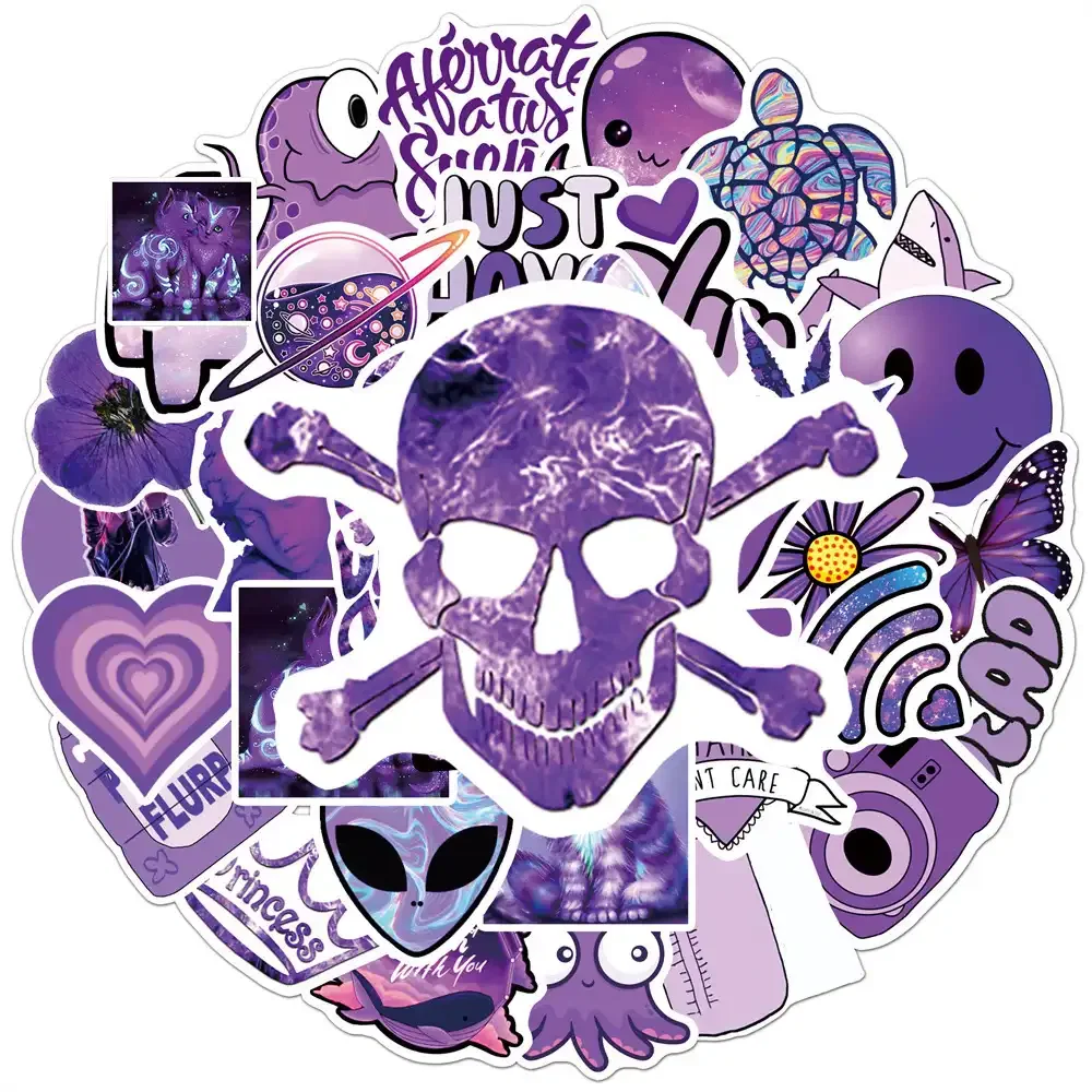 Purple Fashion Stickers Pack of 50