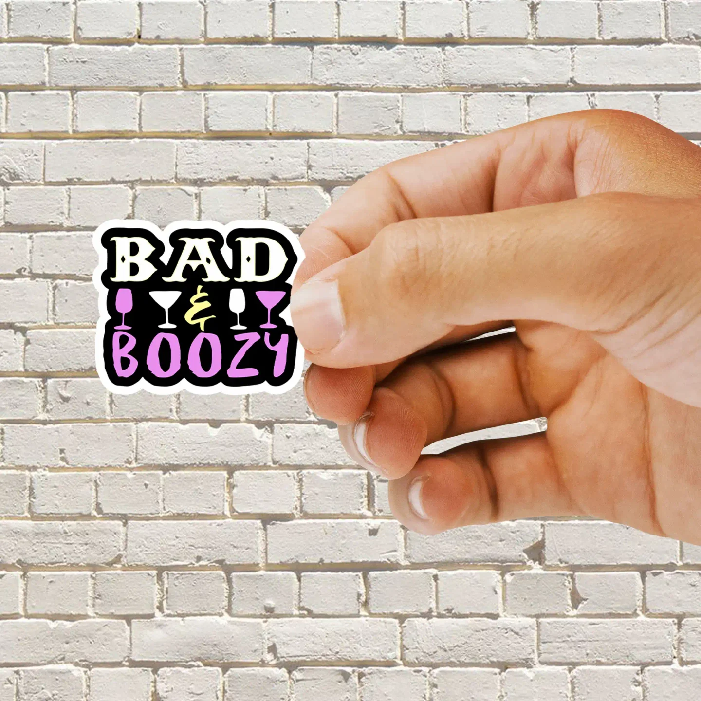 Bad and Boozy Sticker