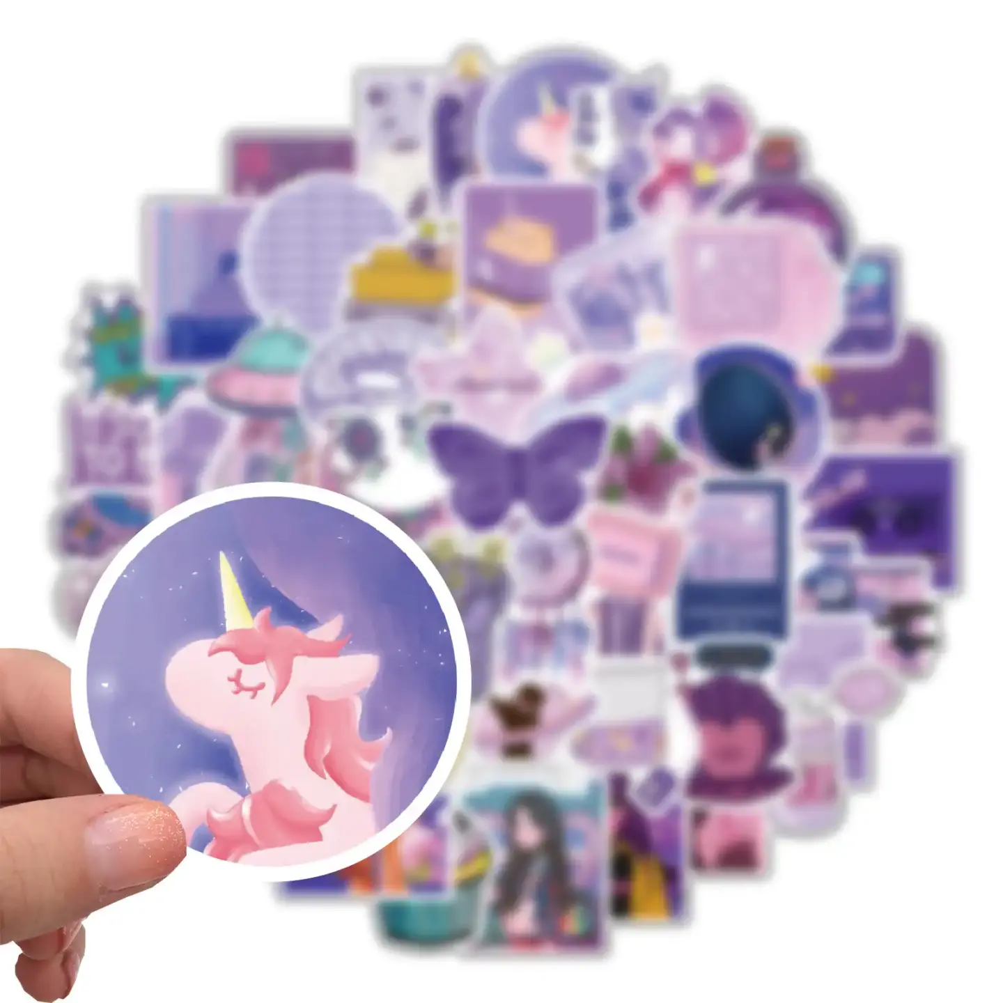 Ins Style Cute Cartoon Girl Graffiti Stickers Pack of 50