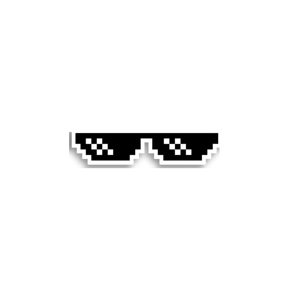 Pixel Sunglasses Sticker