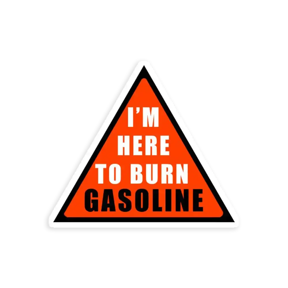 Gasoline Danger Car Sticker