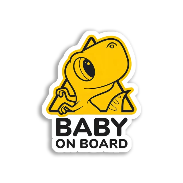 Baby Dinosaur On Board Sign Car Sticker