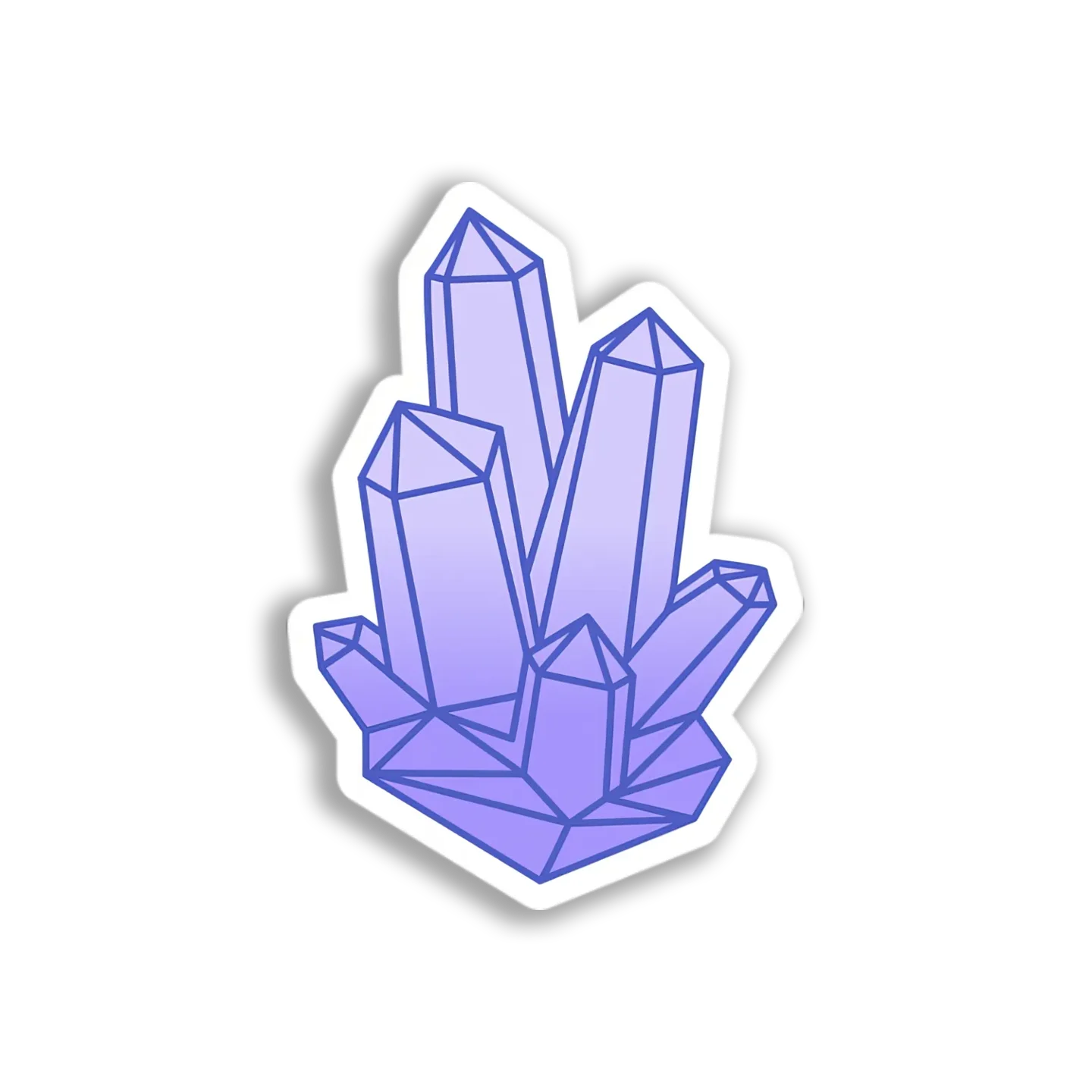 Purple Crystal Cluster Sticker