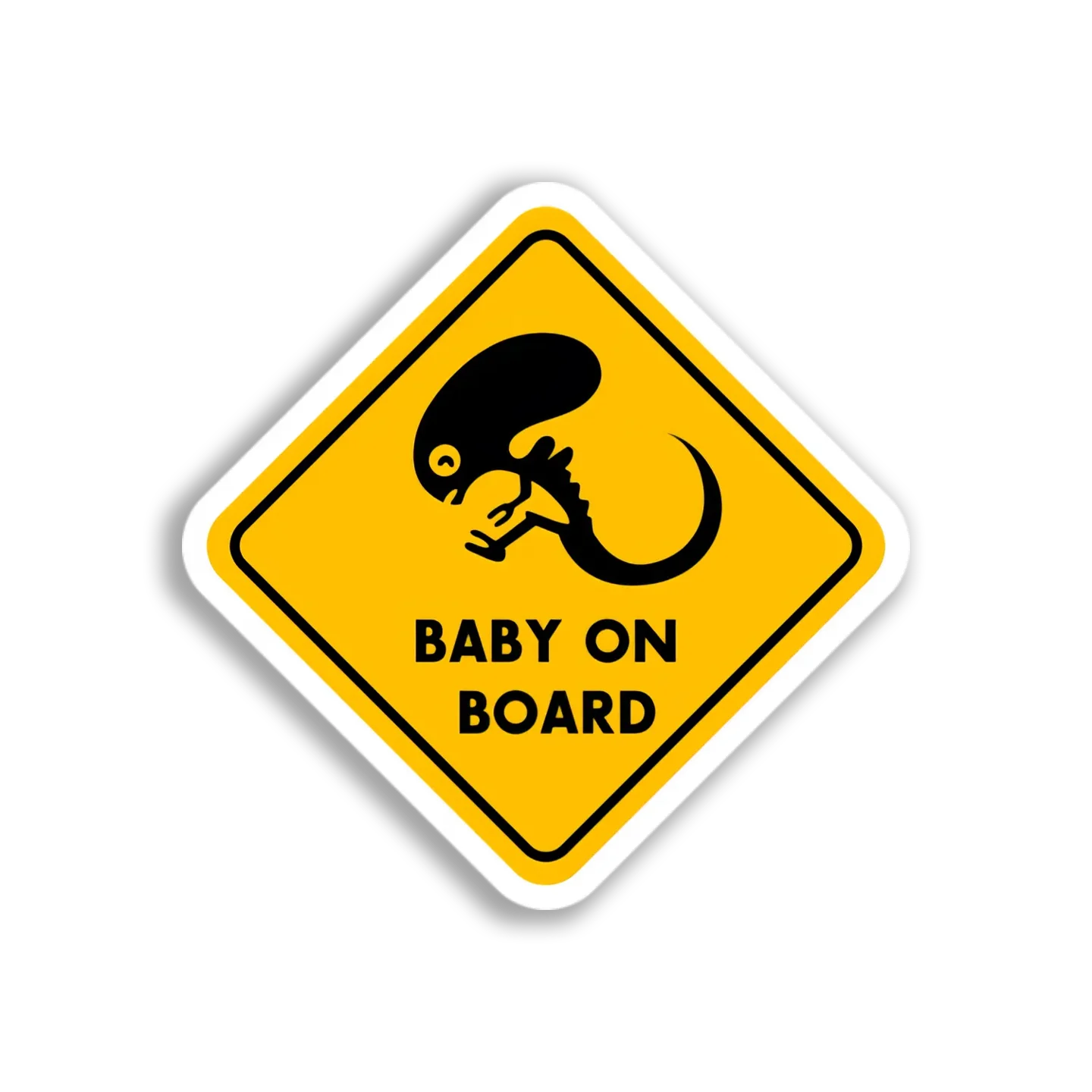 Alien Baby On Board Sticker