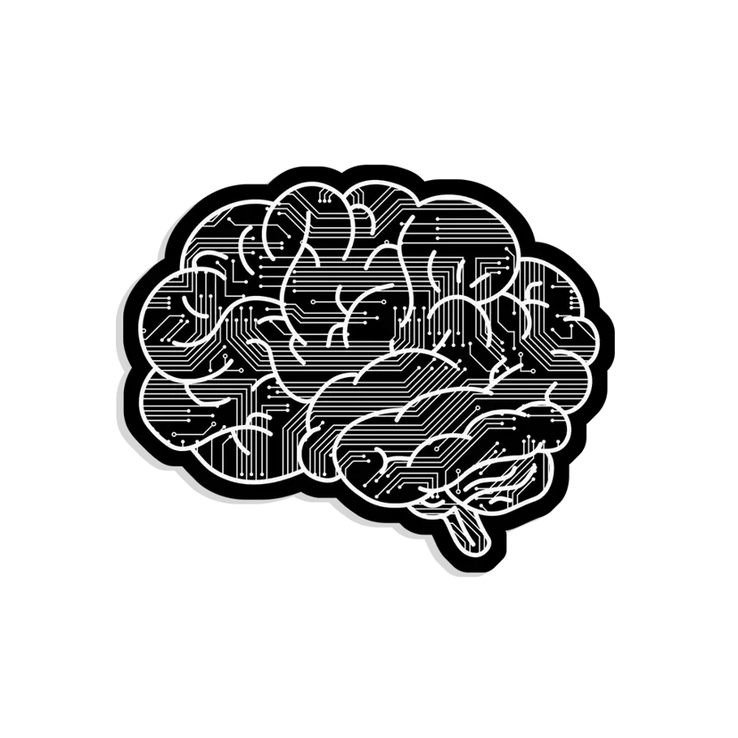 Coder Brain Sticker