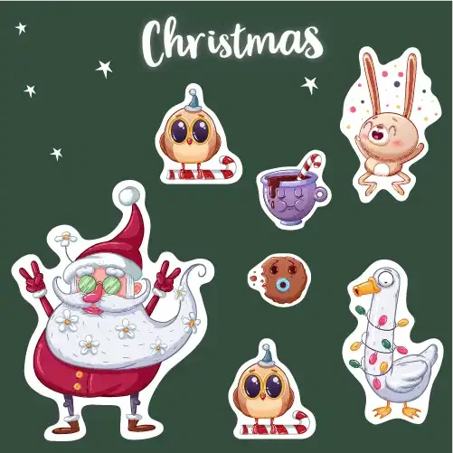 Merry Christmas Stickers