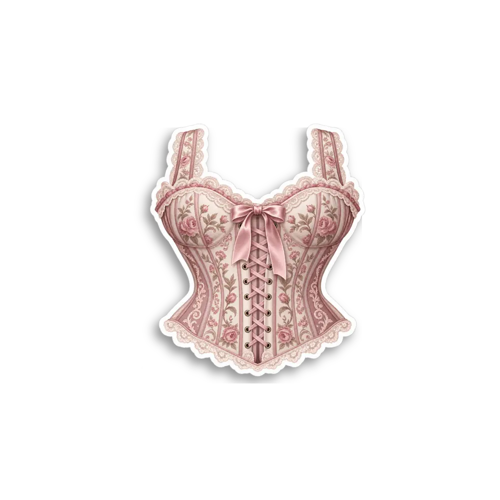 Floral Corset Sticker