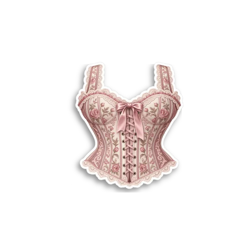Floral Corset Sticker